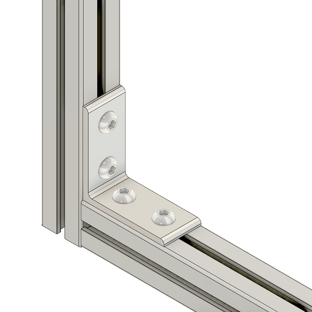 40-520-1 MODULAR SOLUTIONS ANGLE BRACKET<br>90MM TALL X 45MM WIDE W/ HARDWARE